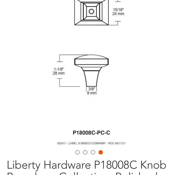 NWOT Liberty Hardware P18008C Knob Barcelona Collection, Polished Chrome x 21 - Picture 2 of 12